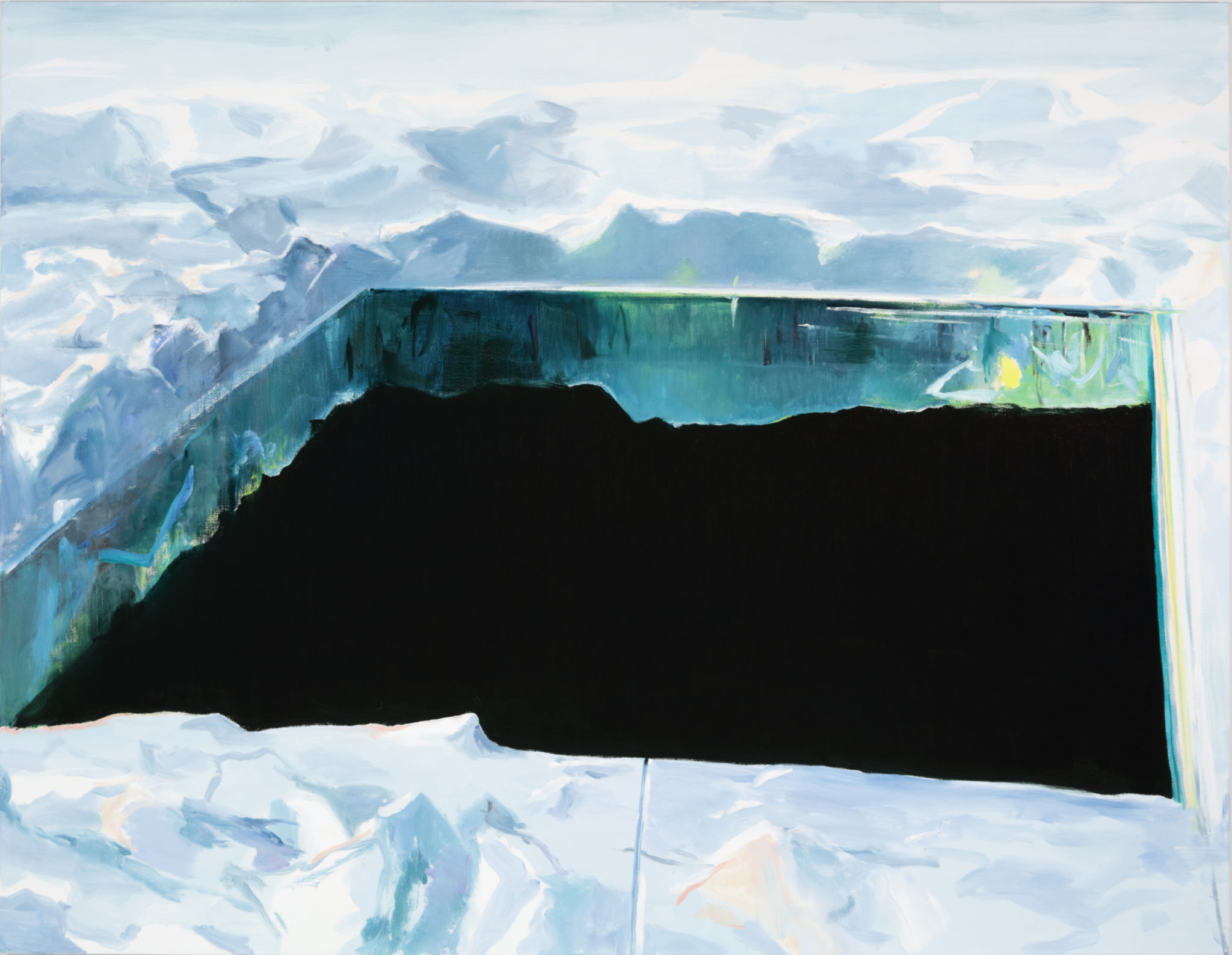 Eric Aho. Ice Cut (1937), 2015. Oil on linen. 74 x 95½ inches.