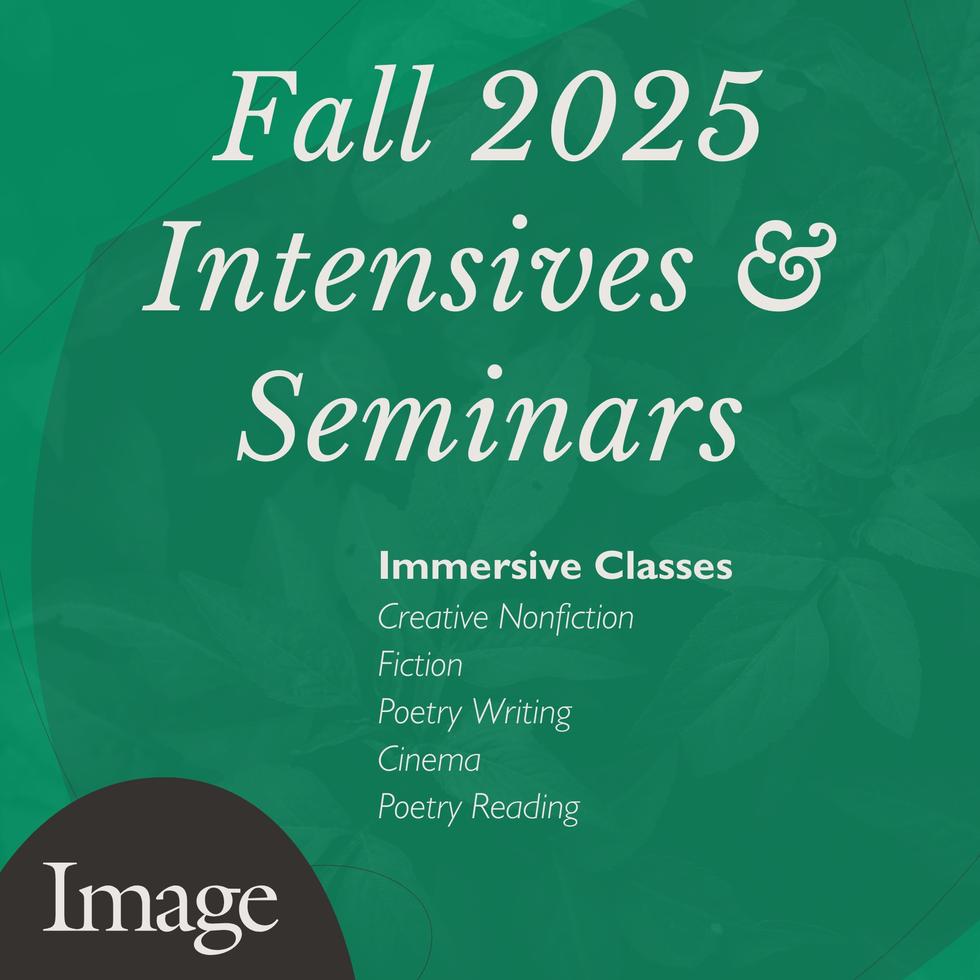 Fall 2025 Intenisves & Seminar general graphic