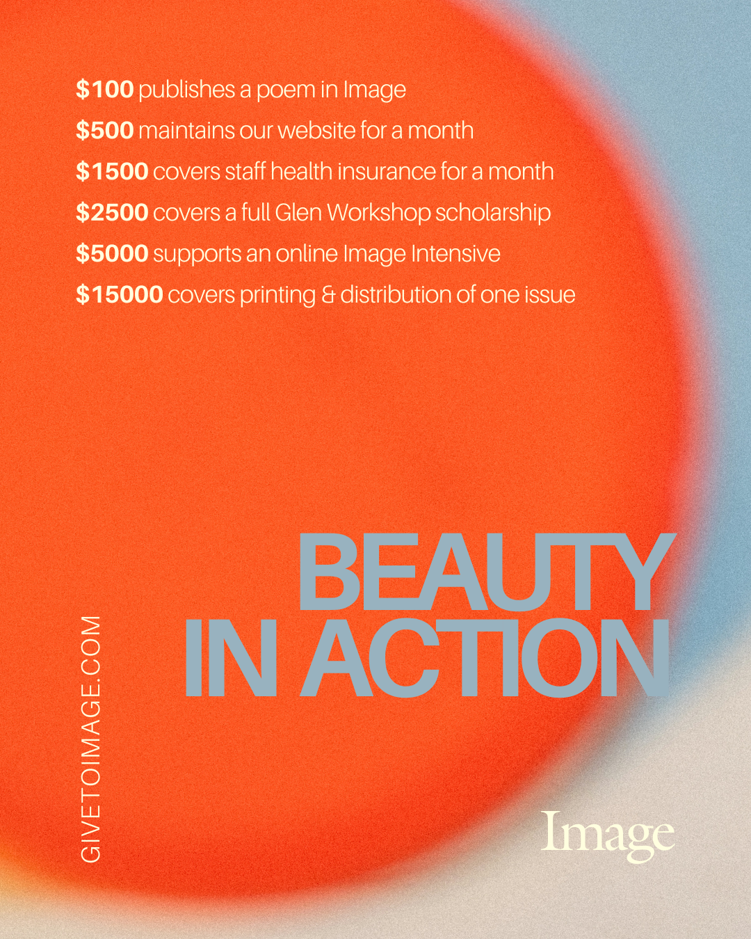 Beuaty in action giving graphic