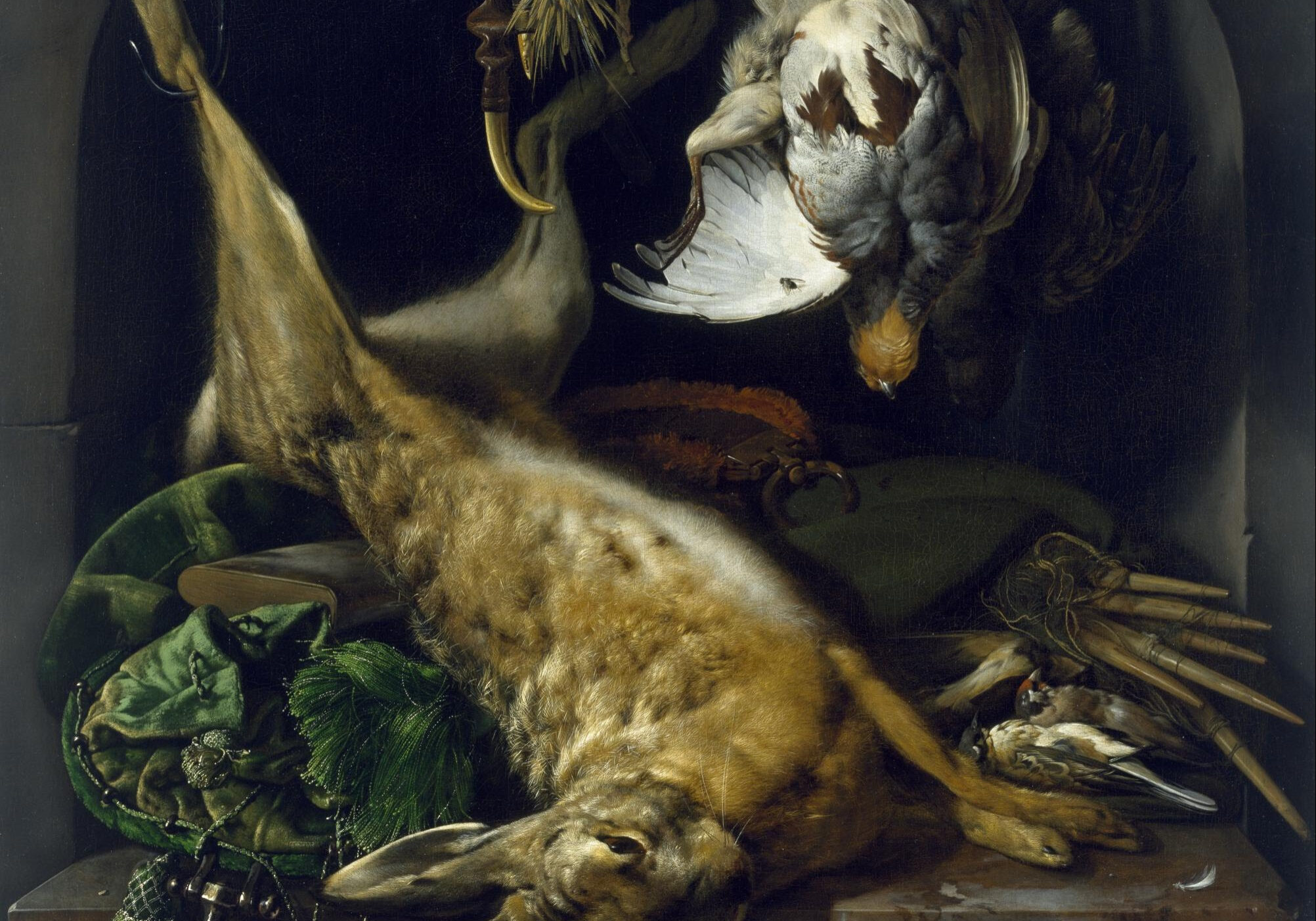 Jan_Weenix_-_Still_Life_of_a_Dead_Hare,_Partridges,_and_Other_Birds_in_a_Niche_-_Google_Art_Project